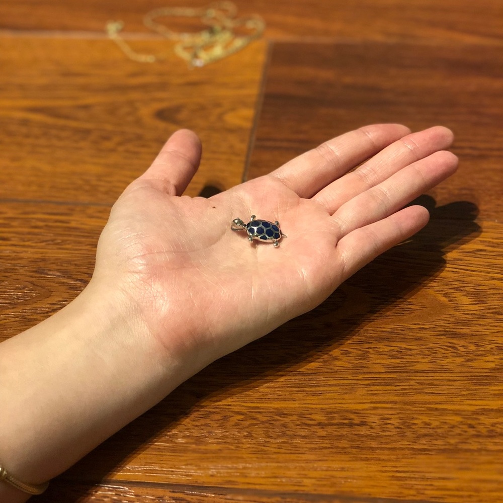 New sterling silver turtle pendant